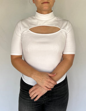 Ribbed Cut Out Top